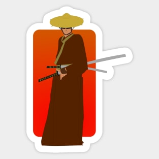 GHOST OF TSUSHIMA WARRIOR DEATH FIGHTING STANCE TEXTLESS Sticker